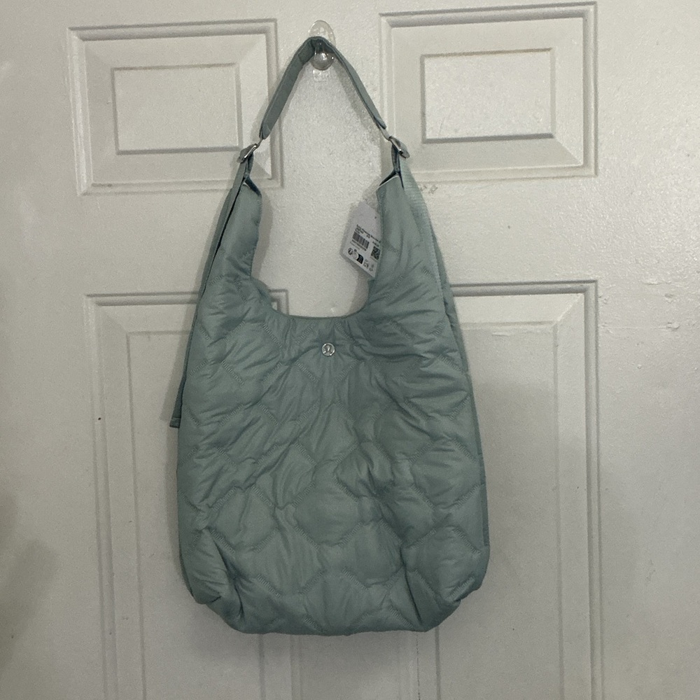 lululemon athletica Light Blue Quilted Shoulder Bag